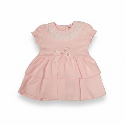ML2120-6404P Honey comb Tiered Dress ( Newborn - 9 months)