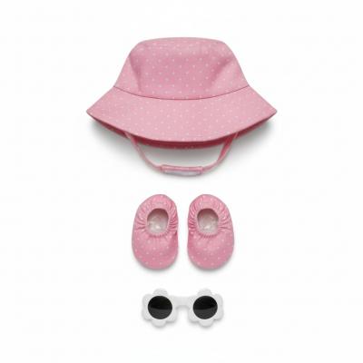 NT0503-0643  Dotty Hat UPF 50+, Sunglasses UV400 & Shoes  (6-18m)