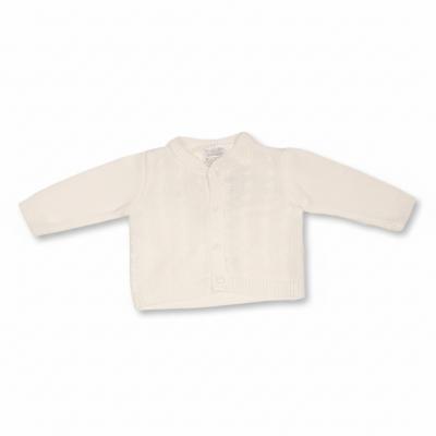 NT10-1001W  White Cable Knit Cardigan  (NB-9 months)