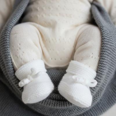 NT116-359W White Knitted Booties