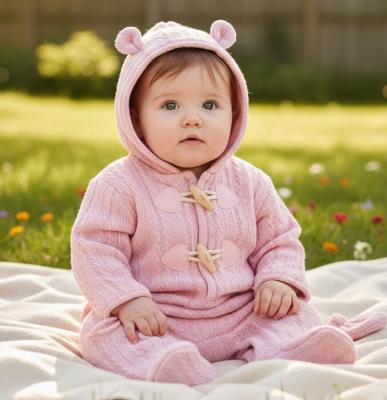 NT2020-2476-P  Pink Pram Suit with toggles (NB - 9m)