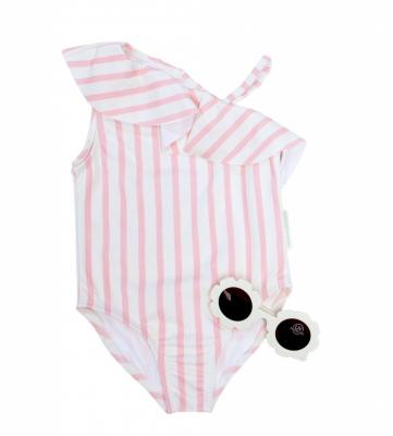 NT2020-6231-P  Striped Swimsuit and Sunglasses  (12-24 months)