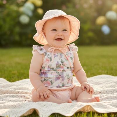 NT2120-6170-P  Muslin "Floral" Shorts Set  (3-12 months)