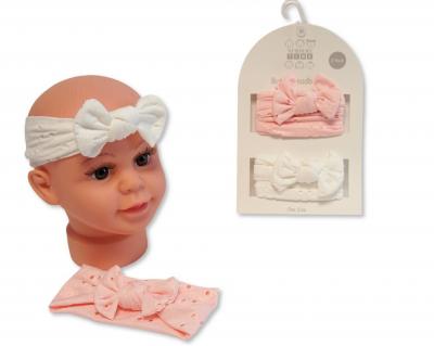 NT25-1400  Twin pack Stretch Bow headband set 