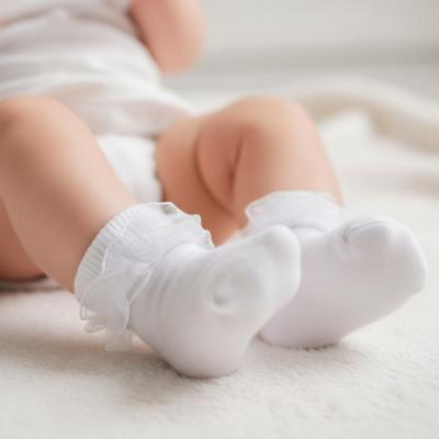NT61-2240W  Lace Trim Socks  (Choose Size 0-6m)