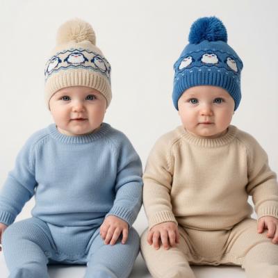 PB6259A  Fully Lined Pom Pom Penguin Hat (6-18months)