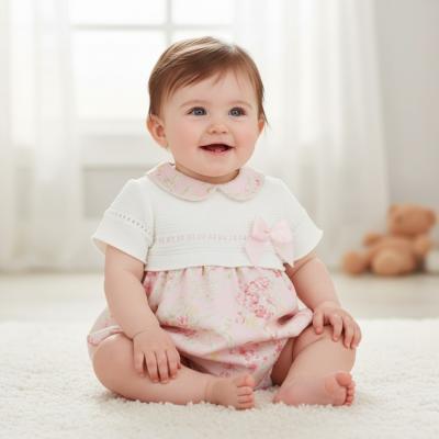 PX0841-P  Sophia Floral Romper  (3-18 months)