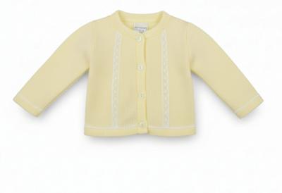 PX0858Y-A   Martha Lemon Lace  Cardigan  (Newborn -6 months)