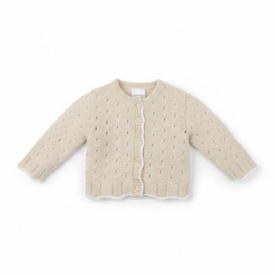 PX0862N-A   Avery Natural Cardigan  (Newborn - 6 months)