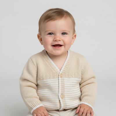 PX0868-B-A  Natural Marshall Cardigan  (Newborn -6 months)