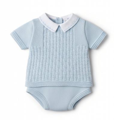 PX0873B-B   Sky Blue Leon Pants Suit  (9-24 months)