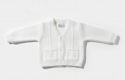 PX0877-W-B  White Fletcher Cardigan  (6-24 months)