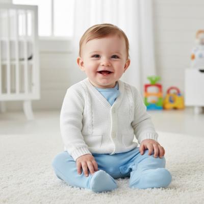 PX0877-WB  White Fletcher Cardigan  (6-24 months)