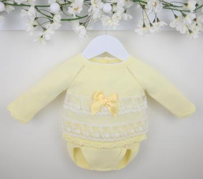 PX0934Y  Arianna Lace and bow trimmed Jam Pants (3-18 months)