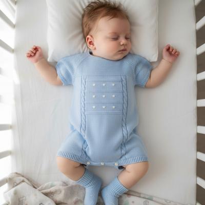 PX0946-B   Sky Blue Thomas Romper  (0-9 months)