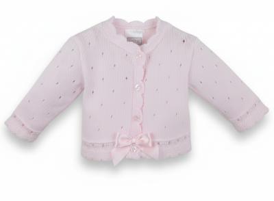 PXMiranda-P-B  Pink Miranda Cardigan  (6-24 months)