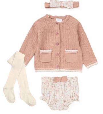 RBE07711P  Knitted Four Piece set  (0-12 months)