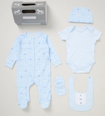 RBE08846p "Bear" 5 Piece Layette Set (03 months)