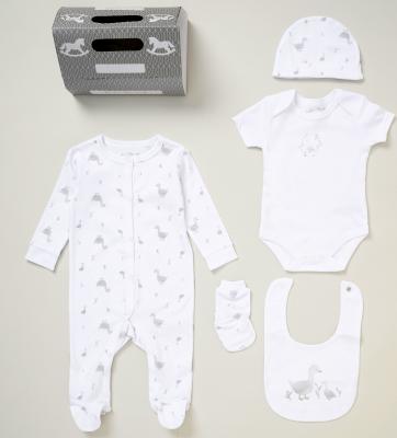 RBE08855W "Ducks" 5 Piece Layette Set (Nb-6 months)