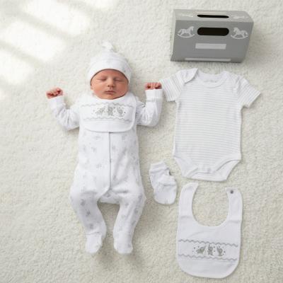 RBF09898W  Elephant  5 Piece Layette Set  (Nb-6 months)