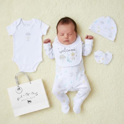 RBH12683W  "Welcome" 5 Piece Layette Set  (Nb-6 months)