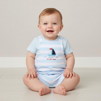 RBH13194  Sailboat Dungaree Set  (3-12 months)