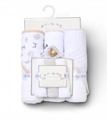 RBH15012 Hooded Towel and Wash Cloth Set "Animals"