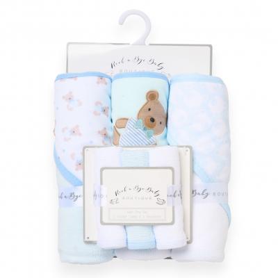 RBH15016 Hooded Towel and Wash Cloth Set "Bear"
