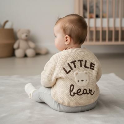 RBH15235   Cream "Little Bear" Cardigan  (0-12 months)