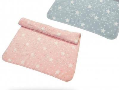 SB112-2020A  Boxed Embossed Pram Blanket  (Choose Colour)