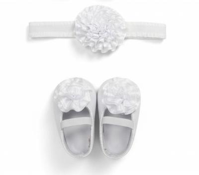 SB25-0729-W  Boxed headband and shoes  (0-16 months)