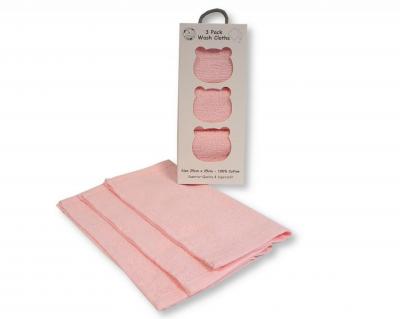 SB25-1277P  Boxed Gift 3 Pack Cotton Wash Cloths 