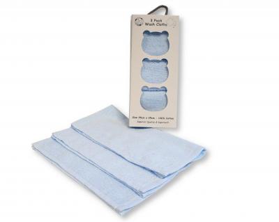 SB25-1277S  Sky Boxed Gift 3 Pack Cotton Wash Cloths 