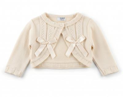 SM6907-C Cream Braid cardigan (0-24 months)
