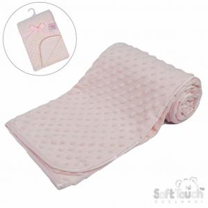 STFBP80-BP  BABY PINK Bubble wrap with Satin on Hanger 
