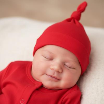 STH23-R  Red Knotty Hat  (0-6 months