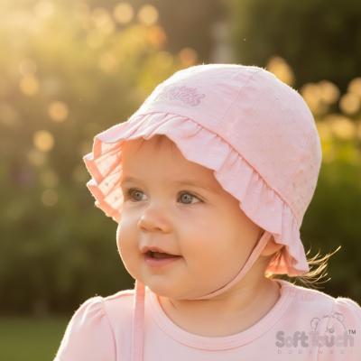 STH84P Pink Dotty Hat "Pretty Princess" (0-24 months)
