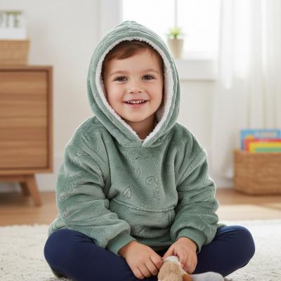 STHD305-SG-2-4 Sage Embossed Hoodies (2-4 years)