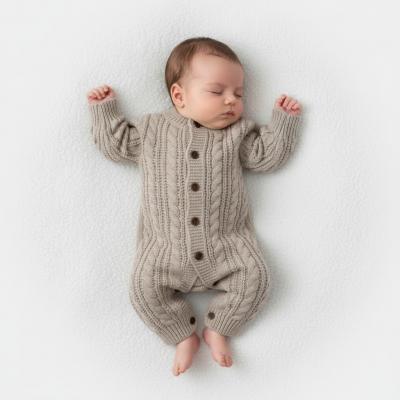 STRM16-BS Biscuit Cable Romper (0-12 months)