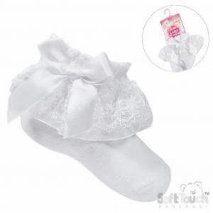 STS115-W Organza and Lace Sock ( Newborn - 18 months)