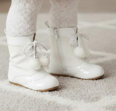 SVSienna-W Pom Pom Boots White (2-12)