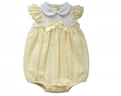 TCLBW20-615y "Daisy" Broderie Anglaise Romper (3-8lbs)
