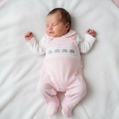 TCLBW20-656-P Smocked "Elephant" All In One (3-8lbs)