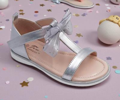 TIHS8201-S Silver Bow Sandal (EU25-30 UK 8-12)