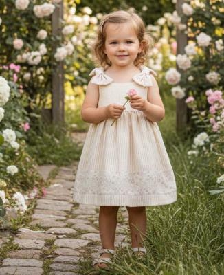 TO3945-C Floral and Stripe Woven Dress (6-36 months)
