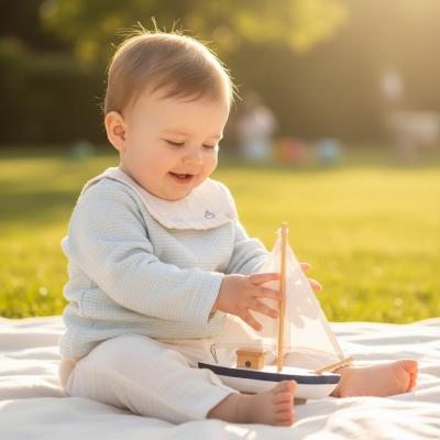 TO5484S  Cheesecloth "Little Sailor" Two Piece  ( 6-36 months)