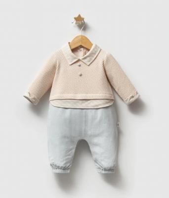 TO5582-S  Textured Romper  (0-9 months)