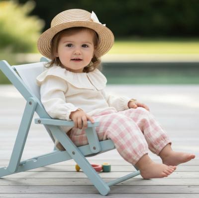 TO5772P Summer Weight Checked Bodysuit Outfit (6-36 months)