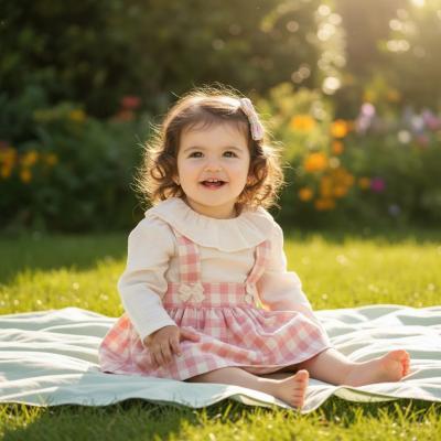 TO5774P Lightweight Checked Pinafore Set (6-36 months)