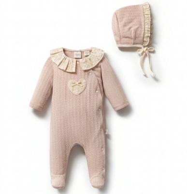 TO5781 Floral and pointelle All In one set (0-6 months)